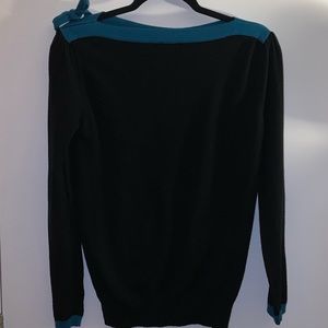 Black teal sweater
